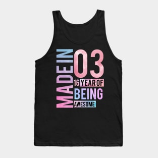 Sweet 16 Birthday Party Sweet 16th Shirt Gift Idea Tank Top